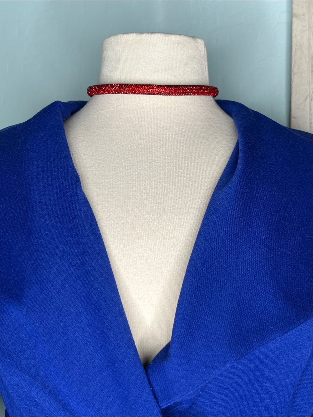 Red Sparkle Rhinestone Choker Necklace